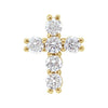 14K Yellow Gold Natural Diamond Cross Pendant - 1/3 CTW