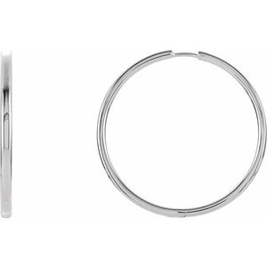 Sterling Silver Hinged Hoop Earrings