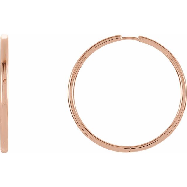 Sterling Silver Hinged Hoop Earrings