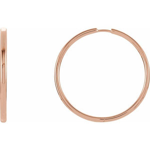 Sterling Silver Hinged Hoop Earrings