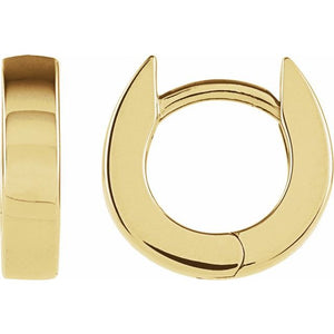 Hinged Earrings | 14K Gold, Silver & Platinum | 10.2 Mm × 2.7 Mm | Hinged | Polished