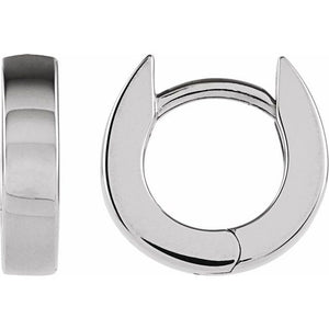 Hinged Earrings | 14K Gold, Silver & Platinum | 10.2 Mm × 2.7 Mm | Hinged | Polished