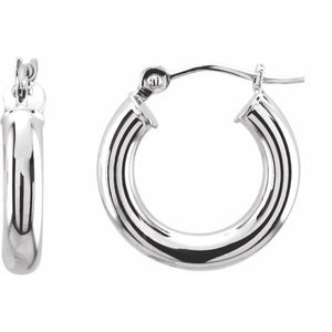 Round Tube Hoop Earrings