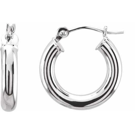 Round Tube Hoop Earrings