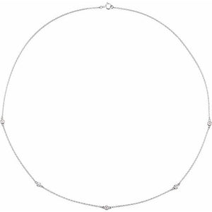 14K Gold Natural Diamond Necklace