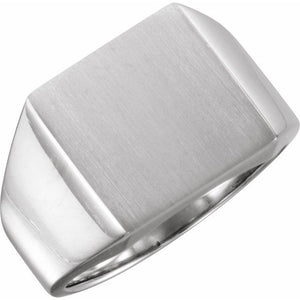 Sterling Silver Signet Ring - Options Available