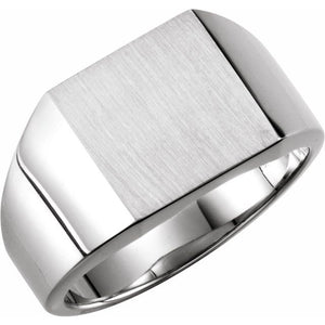 Sterling Silver Signet Ring - Options Available