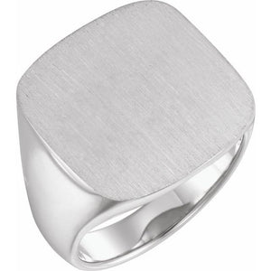 Signet Ring in 14K Gold, 18K Gold & Silver with Multiple Sizes Available