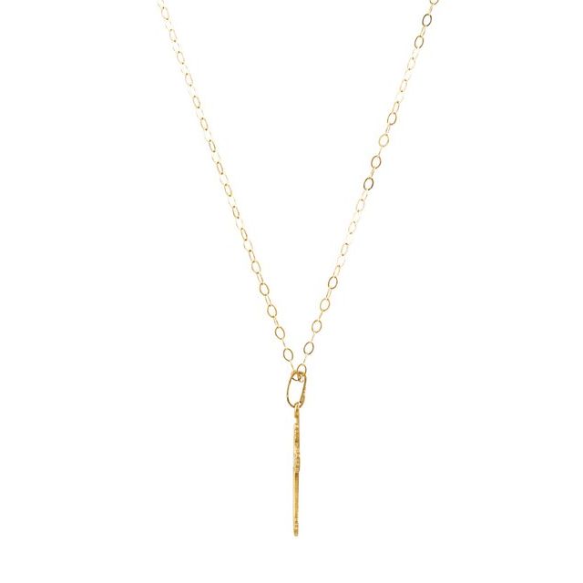 14K Yellow Cross 15" Necklace