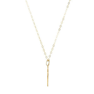 14K Yellow Gold 13x9 mm Youth Cross Necklace - Faith Symbol