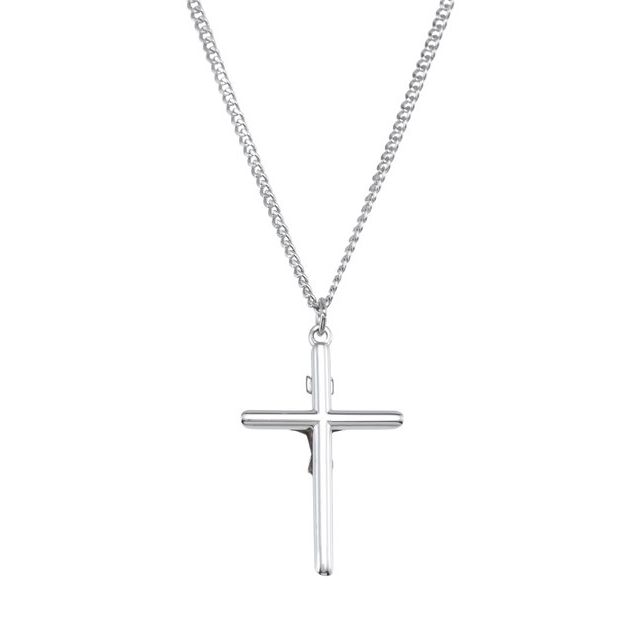 Sterling Silver Crucifix 24" Necklace