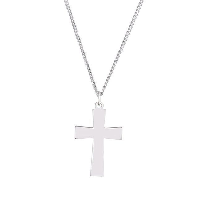 Sterling Silver Cross 24" Necklace