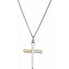 14K Yellow Gold-Plated, 33x23 mm Nail Cross 24