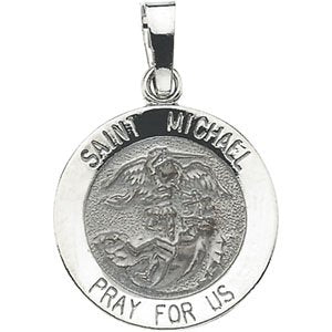 Sterling Silver 25 mm St. Michael Protection Medal - Faithful Elegance