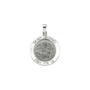 Sterling Silver 25 mm St. Michael Protection Medal - Faithful Elegance