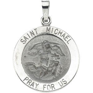 Sterling Silver 25 mm St. Michael Protection Medal - Faithful Elegance