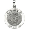 Sterling Silver 25 mm St. Michael Pendant - Intricate Spiritual Design