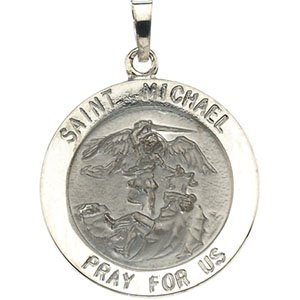 Sterling Silver 25 mm St. Michael Protection Medal - Faithful Elegance