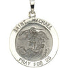 Sterling Silver 25 mm St. Michael Pendant - Intricate Spiritual Design