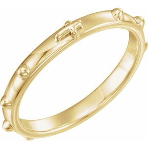 Rosary Ring | 10K Gold, 14K Gold, Sterling Silver, 18K Gold, Platinum options* | 5 Mm | Polished