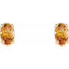 14K White Natural Mozambique Garnet Earrings