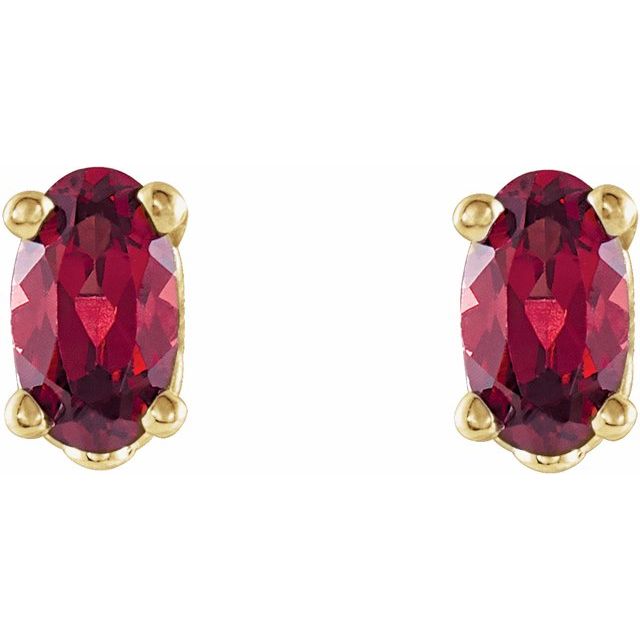 14K White Natural Mozambique Garnet Earrings