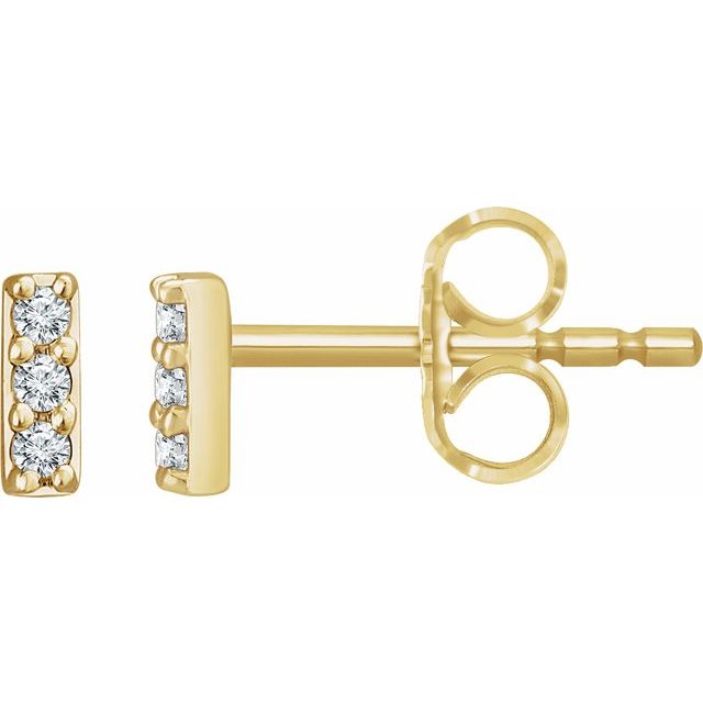 .05 Ctw Lab-Grown Diamond Bar Earrings