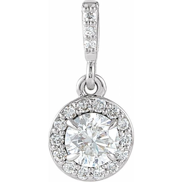 14K Gold Halo-Style Pendant Mounting