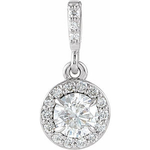 14K Gold Halo-Style Pendant Mounting