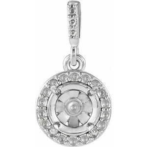 14K Gold Halo-Style Pendant Mounting