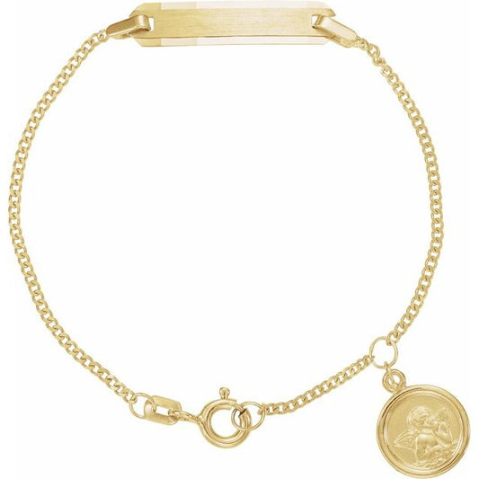 Youth Identification Bracelet Crafted in 14K Gold