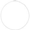 18K White Gold 1.3 mm Cable Chain Necklace - Timeless Elegance