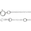 18K White Gold 1.3 mm Cable Chain Necklace - Timeless Elegance