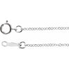 18K White Gold 1.3 mm Cable Chain Necklace - Timeless Elegance