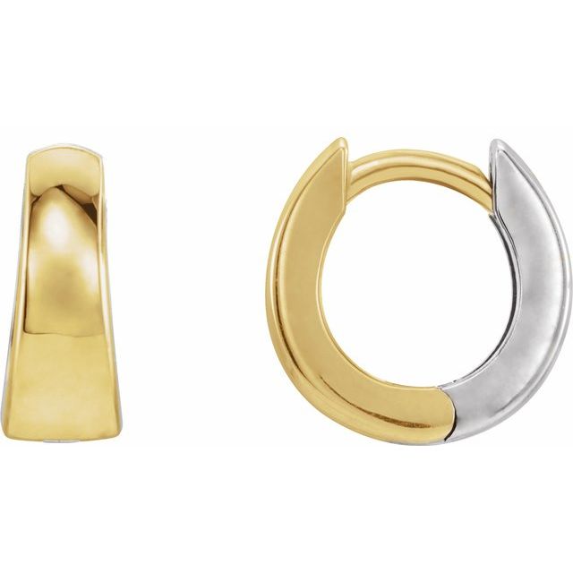 Tapered Hinged Hoop Earrings