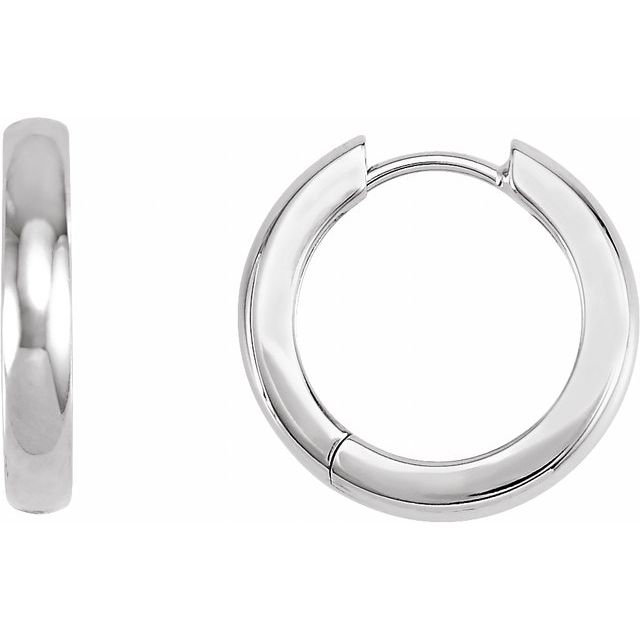 14K Rose 14 mm Hoop Earrings