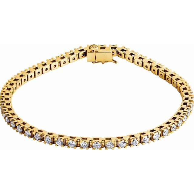 14K Gold Lab-Grown Diamond Bracelet - Options Available