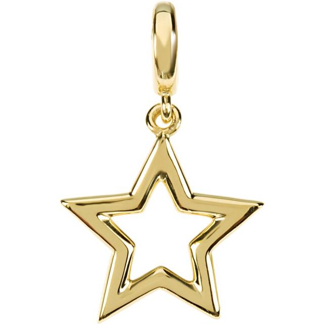 14K Gold Tiny Star Charm/Pendant