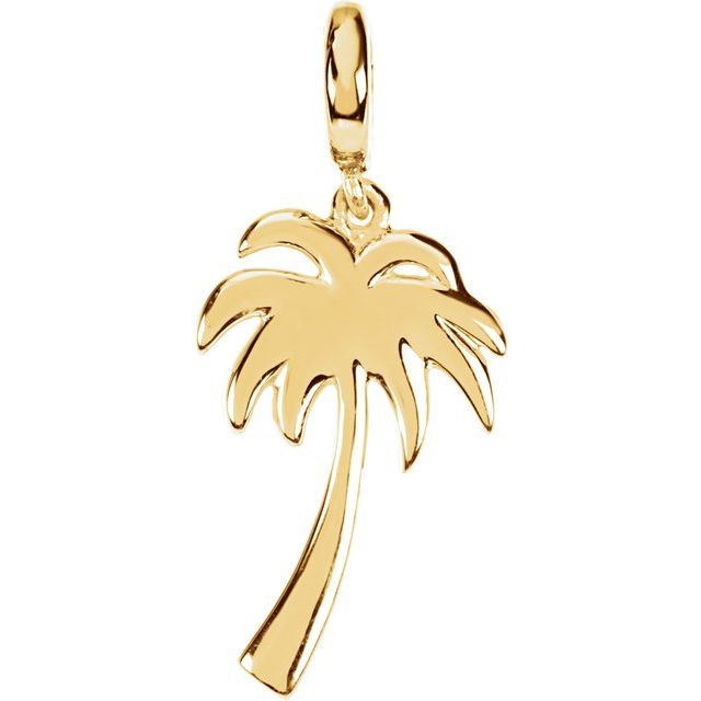 14K Gold Palm Tree Charm/Pendant
