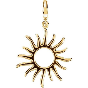 14K Gold Sun Charm/Pendant - Options Available