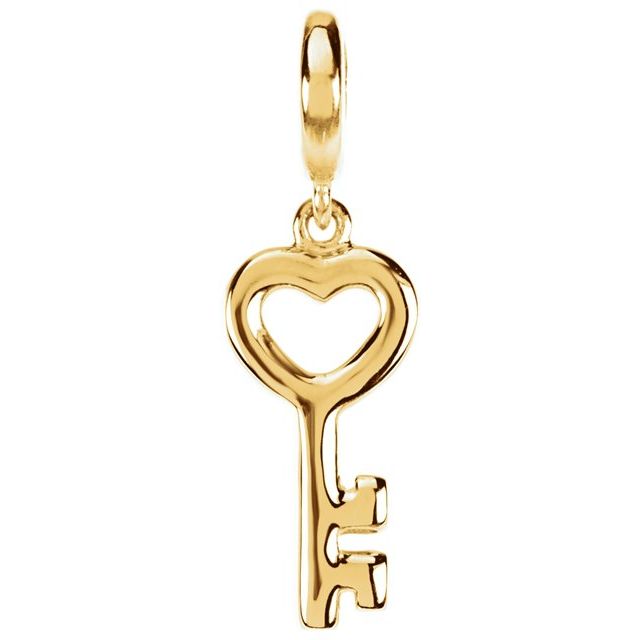 14K Gold Key Charm/Pendant - Options Available