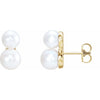 14K White Gold Cultured Freshwater Pearl Ear Climbers â€“ Modern Elegance