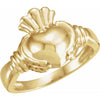 18K White Claddagh Ring Size 7