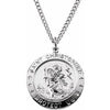 Sterling Silver 25 mm St. Christopher Travel Pendant