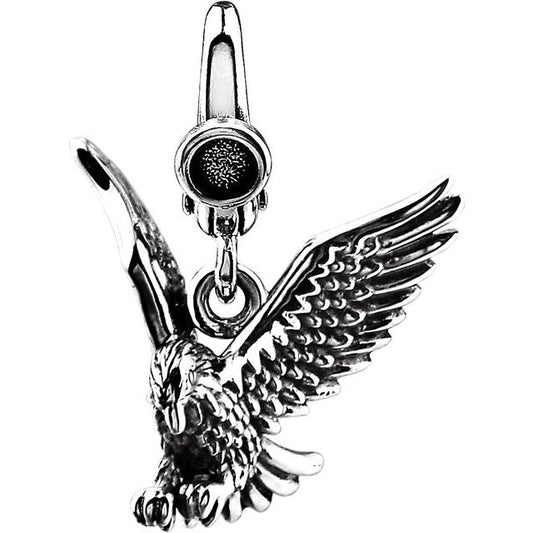 American Eagle Charm/Pendant | Sterling Silver | 15.8 Mm × 15.7 Mm | Polished