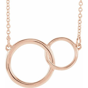 14K Gold Interlocking Circle Necklace