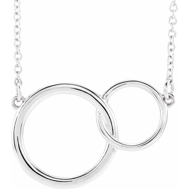 14K Gold Interlocking Circle Necklace