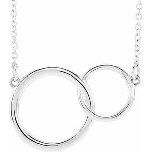 14K Gold Interlocking Circle Necklace