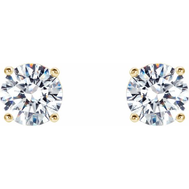 14K Yellow 1/5 CTW Lab-Grown Diamond 4-Prong Stud Earrings