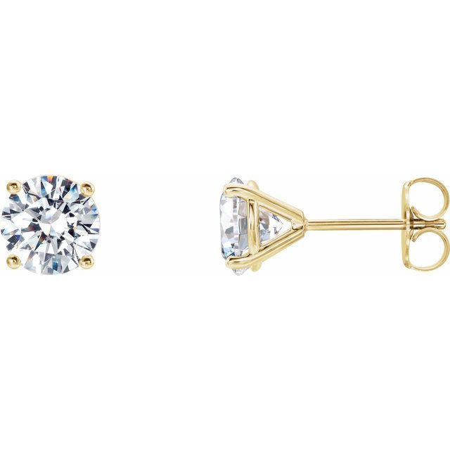 14K Yellow 1/5 CTW Lab-Grown Diamond 4-Prong Stud Earrings